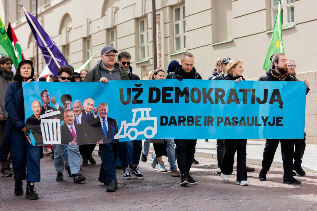 Profesinės sąjungos (G1PS) ir „KArtu – Kairiųjų Aljanso“ eitynės Vilniuje