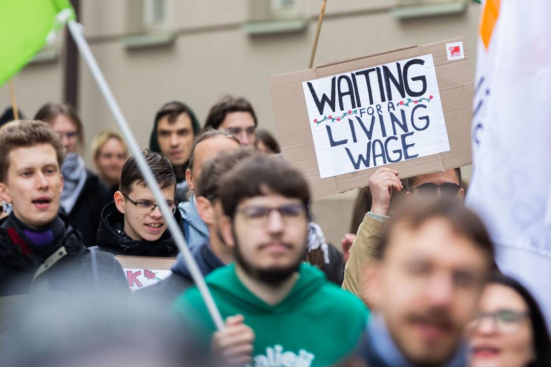 Profesinės sąjungos (G1PS) ir „KArtu – Kairiųjų Aljanso“ eitynės Vilniuje
