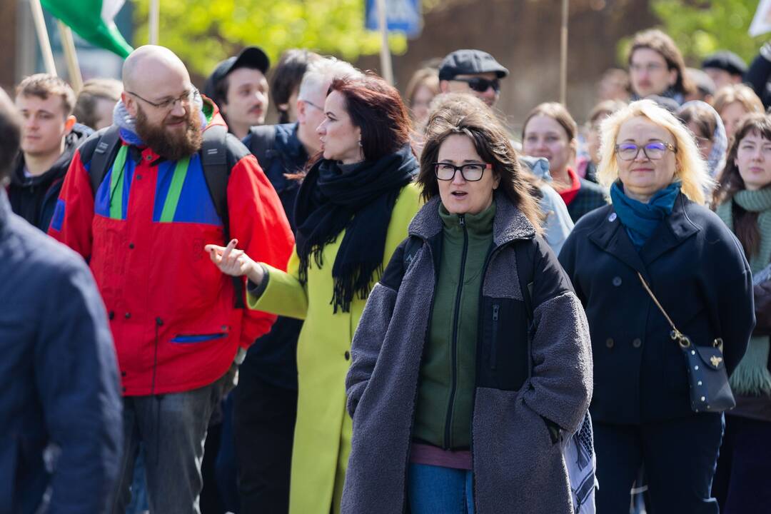Profesinės sąjungos (G1PS) ir „KArtu – Kairiųjų Aljanso“ eitynės Vilniuje