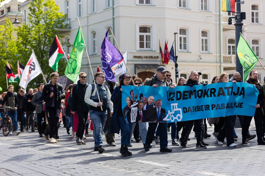 Profesinės sąjungos (G1PS) ir „KArtu – Kairiųjų Aljanso“ eitynės Vilniuje