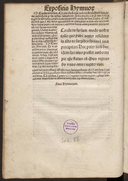 Istorija: tarp suskaitmenintų VU lobynų – ir ši apie 1491-uosius Strasbūre išleista knyga „Expositio hymnorum perutilis omnibusque salubris.