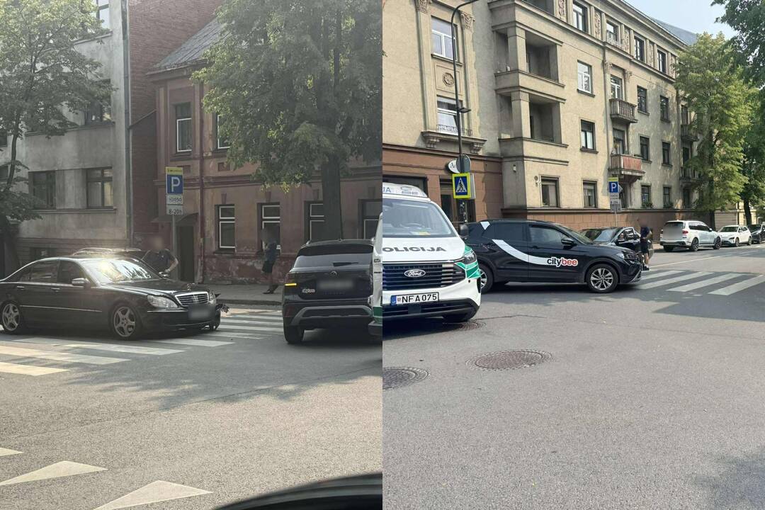 Į avariją Kauno centre pateko „CityBee“ automobilis