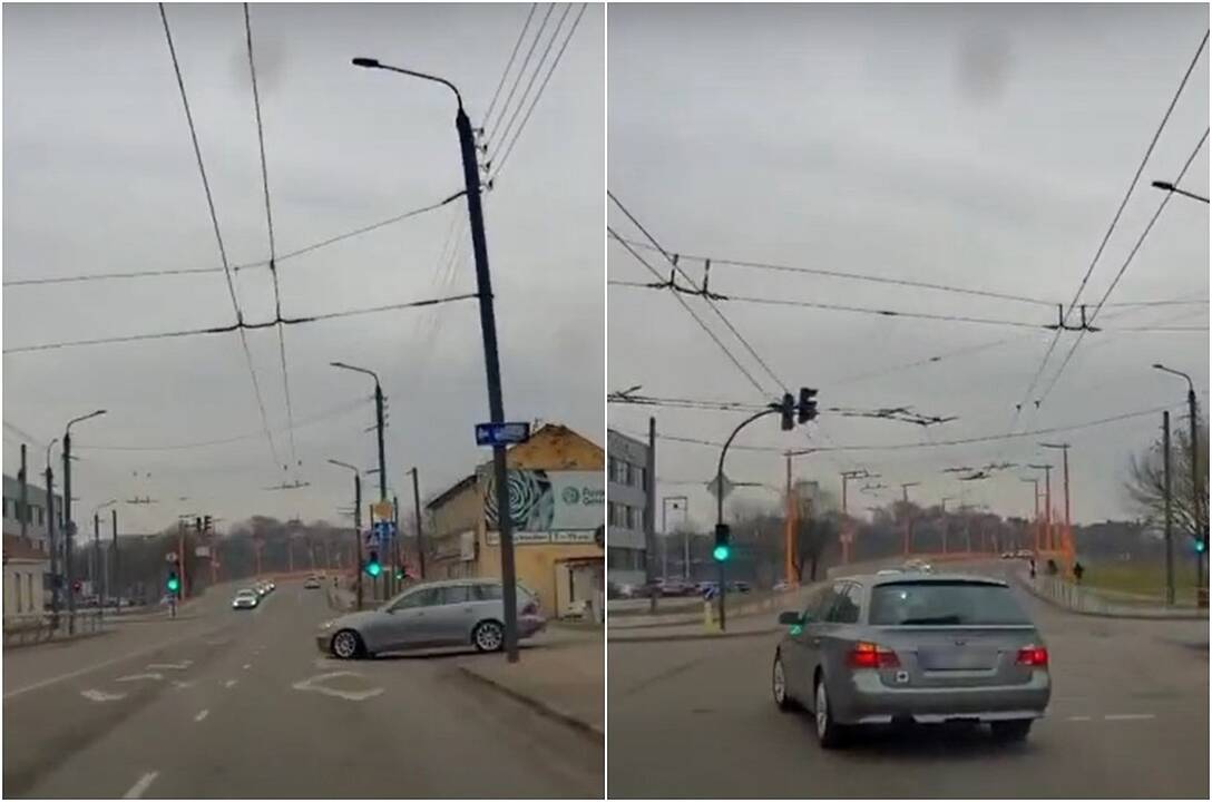 Vilijampolėje – drąsūs pradedančiojo BMW vairuotojo manevrai: pasijuto, kad yra nemirtingas