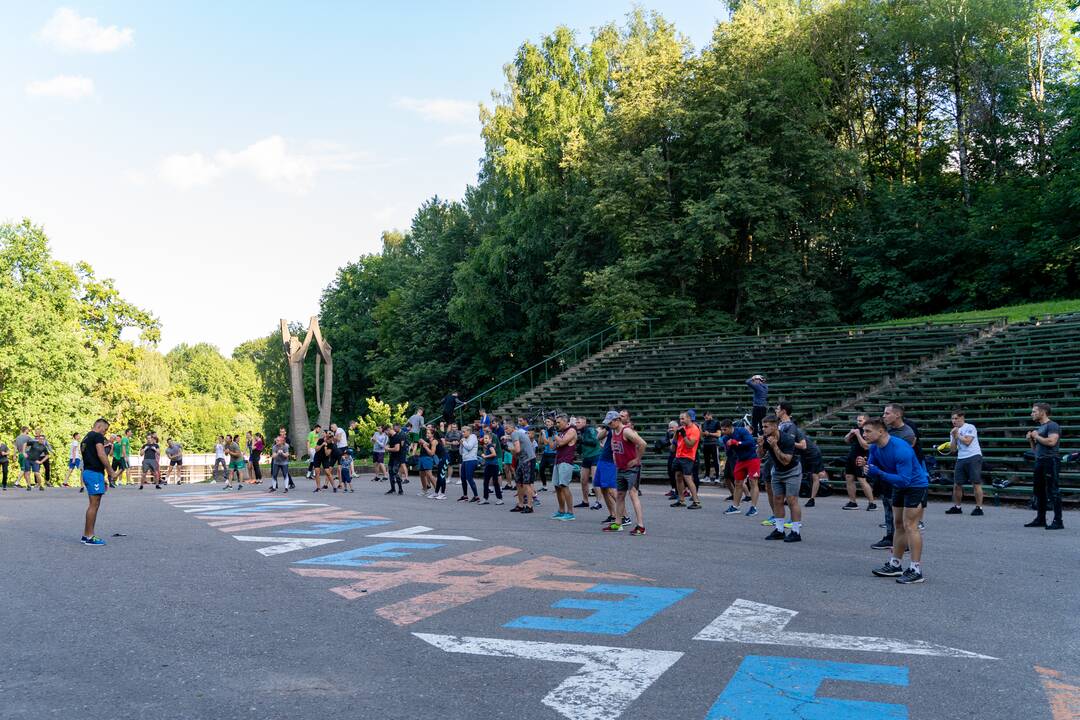 Tradicija: jau šeštą vasarą Dainų slėnyje sporto entuziastus suvienija bokso specialistai.