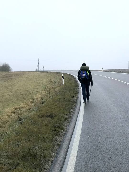 Kovotojas: lengvesni keliai ne Vytautui – nors keliauti vasarą paprasčiau, jis pasirinko žiemą.