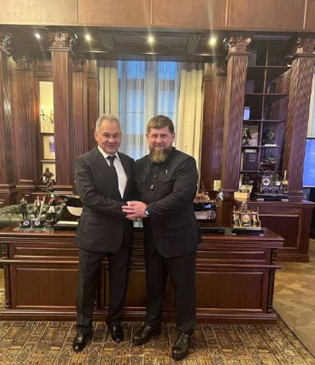 Sergejus Šoigu ir Ramzanas Kadyrovas