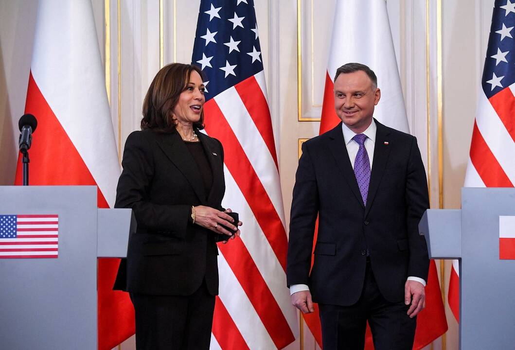 Kamala Harris ir Andrzejus Duda
