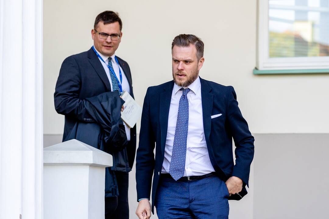 Laurynas Kasčiūnas (kairėje) ir Gabrielius Landsbergis (dešinėje)