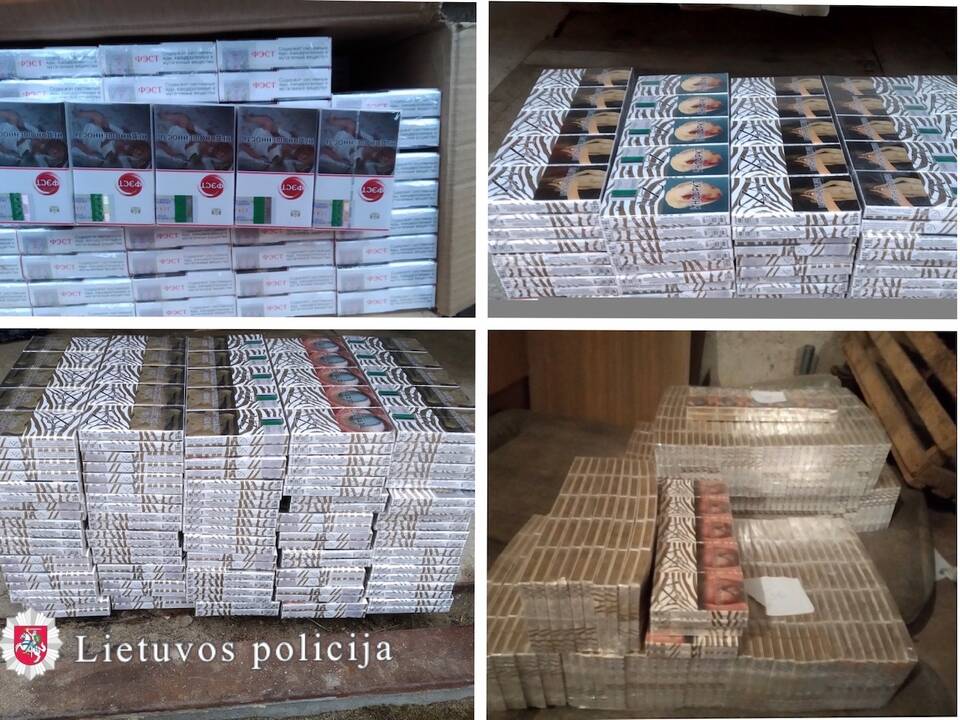 Nepasimokė: pusamžis vyras įkliuvo su cigarečių kontrabanda už beveik 16 tūkst. eurų