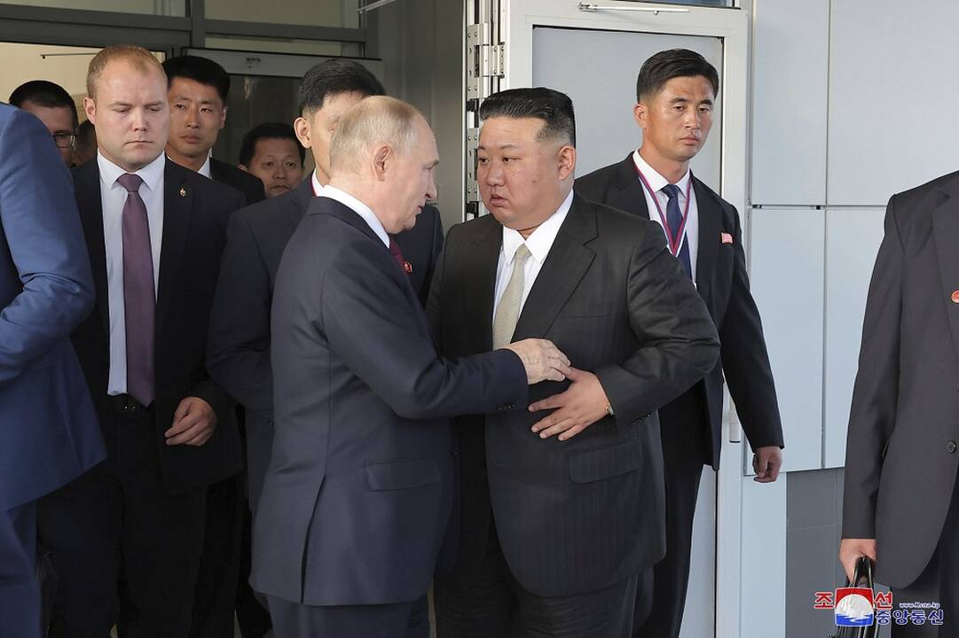 Vladimiras Putinas ir Kim Jong Unas