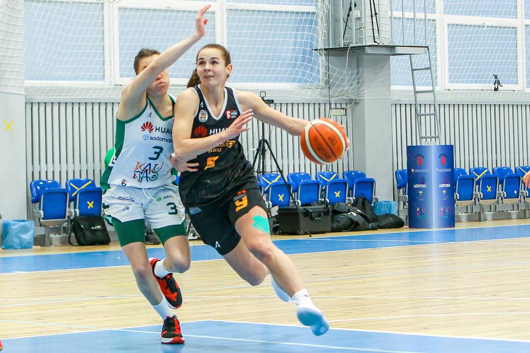 Moterų lyga: „Aistės-LSMU“ – „Kibirkštis-MRU“ 55:82