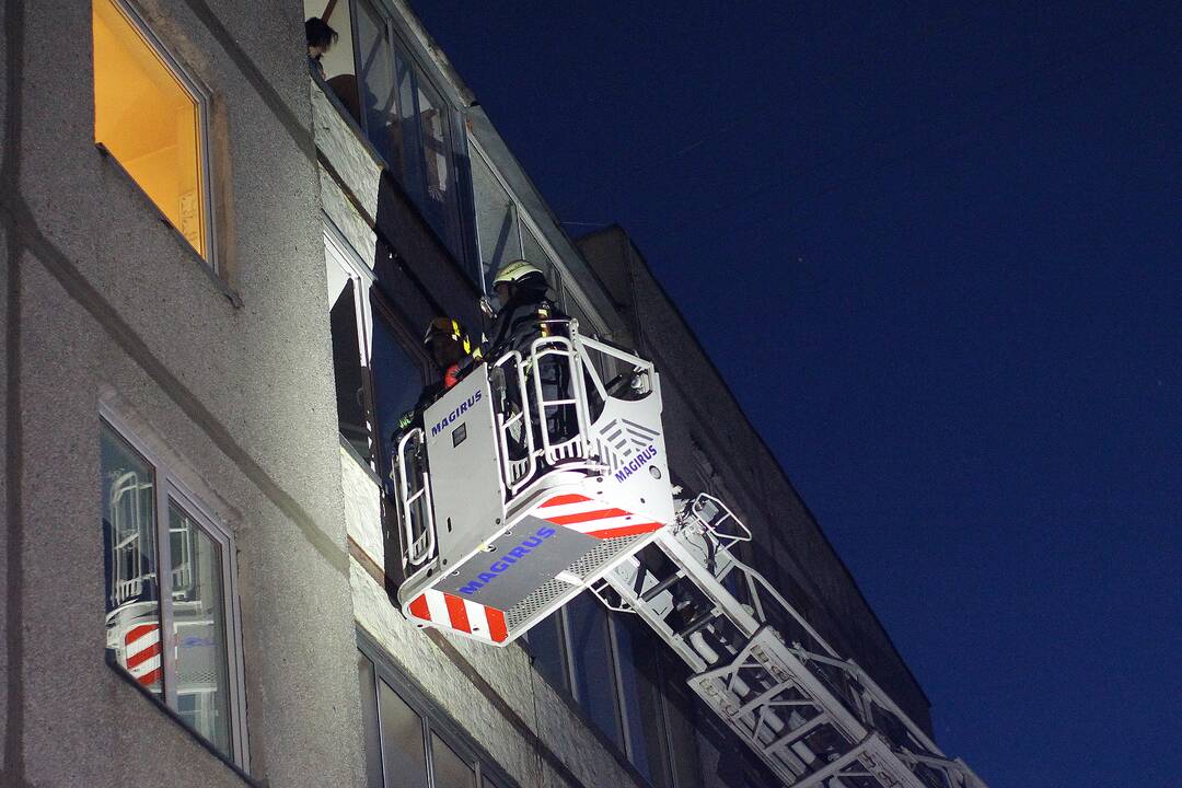 Ugniagesiai ir medikai skubėjo į Geležinio vilko gatvę