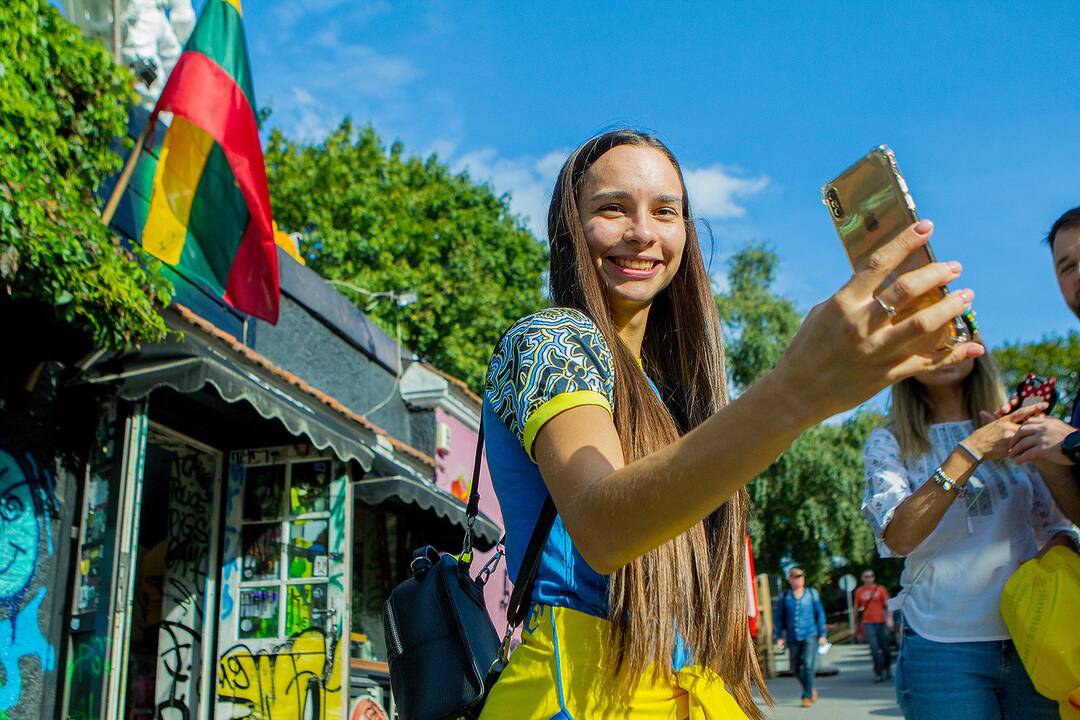 Vilnių užplūdo Ukrainos futbolo fanai