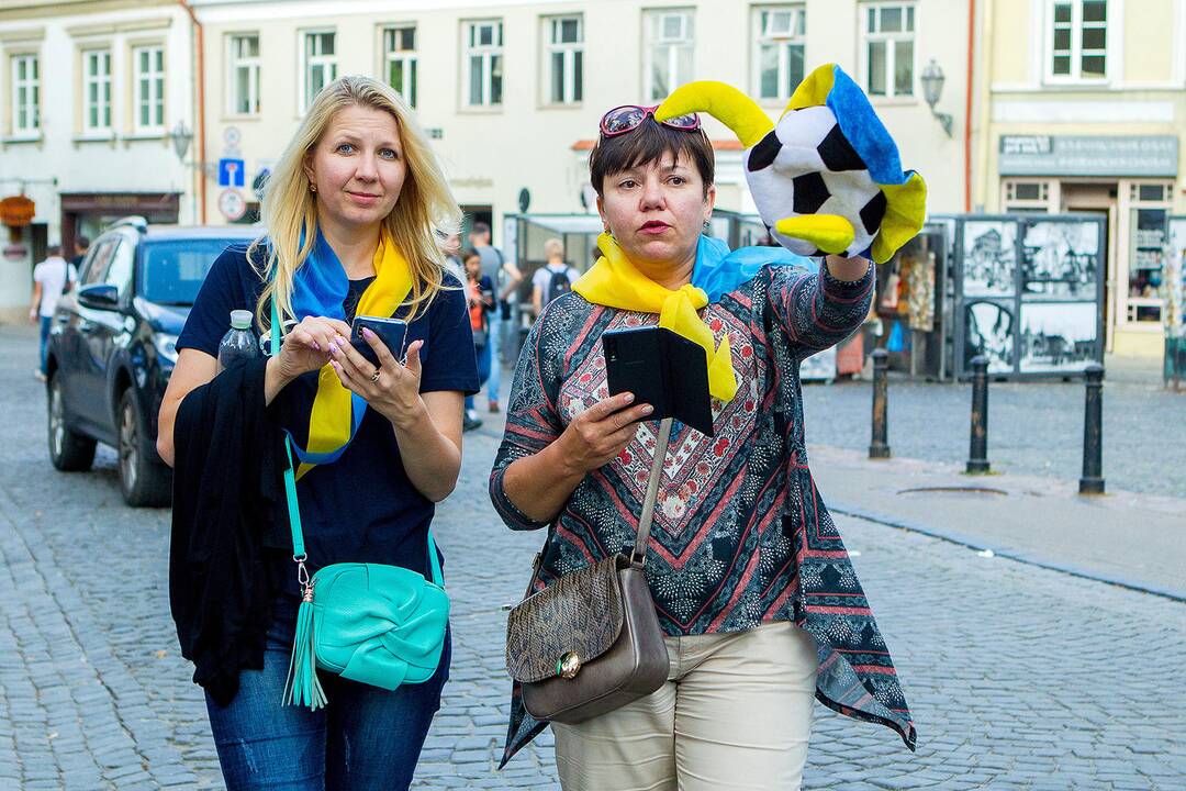 Vilnių užplūdo Ukrainos futbolo fanai