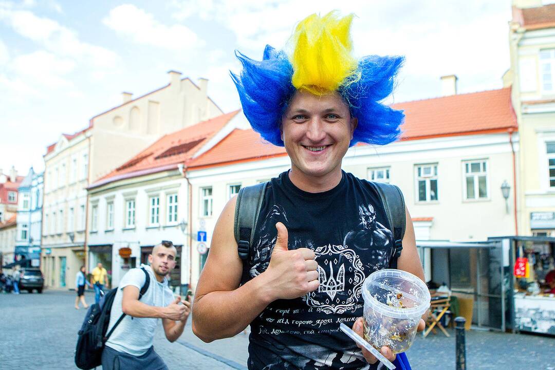 Vilnių užplūdo Ukrainos futbolo fanai