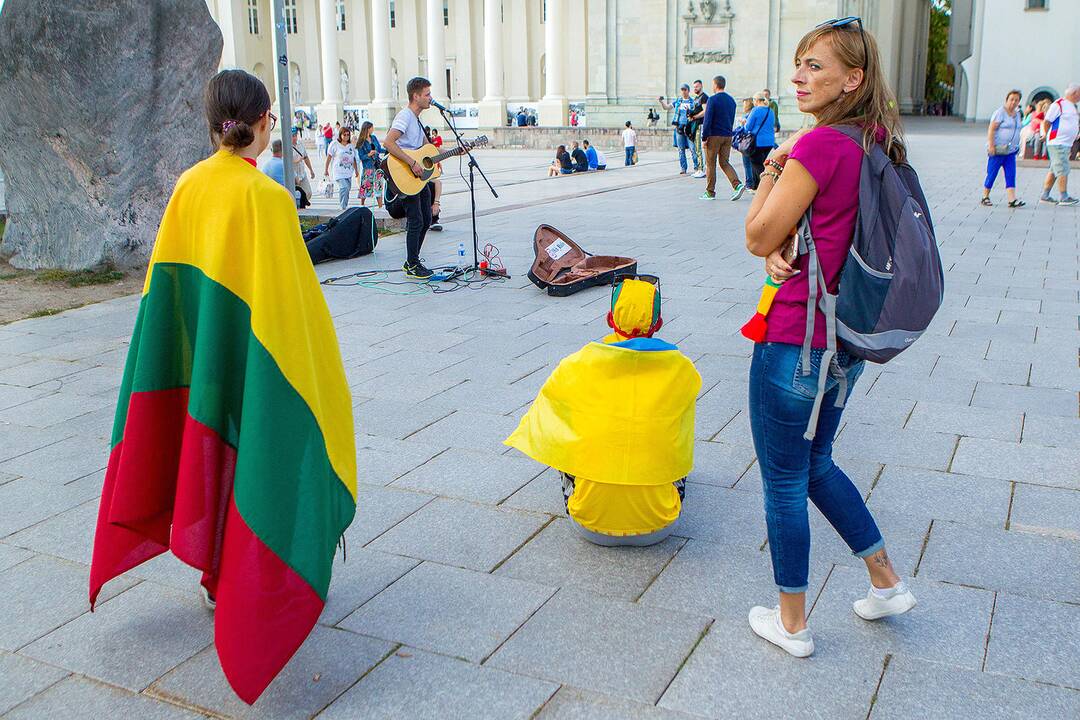 Vilnių užplūdo Ukrainos futbolo fanai