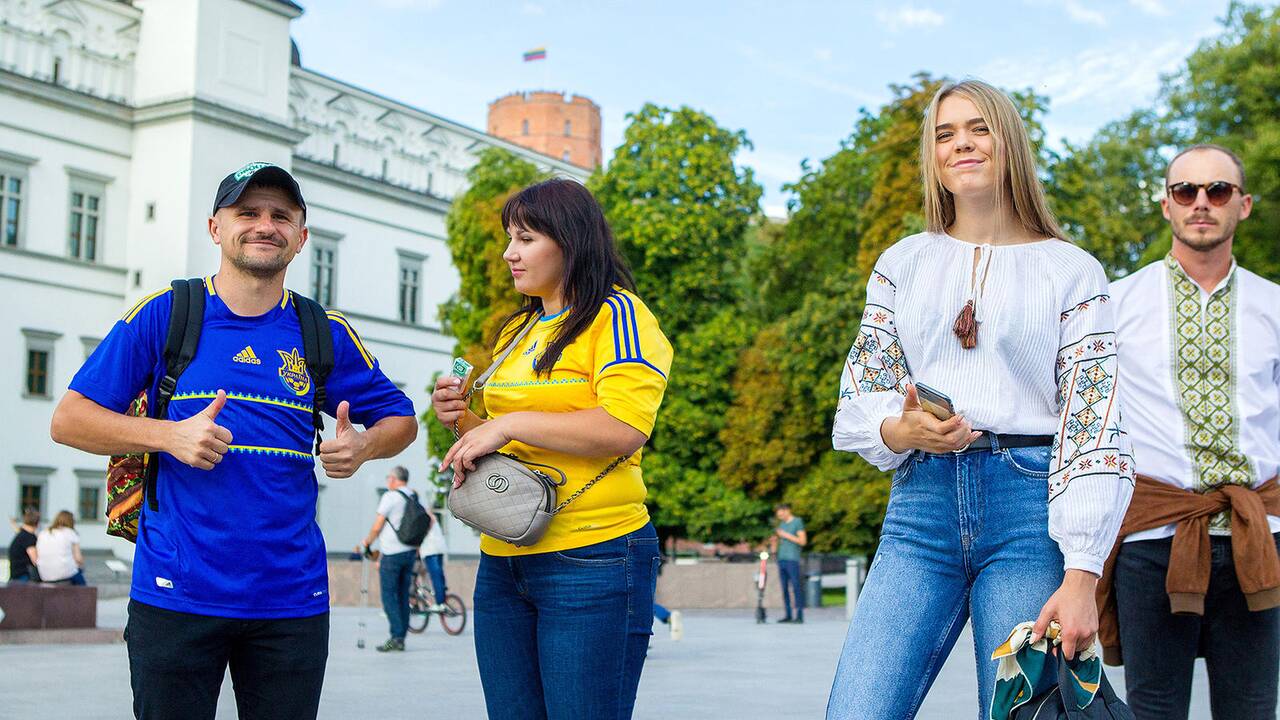 Vilnių užplūdo Ukrainos futbolo fanai