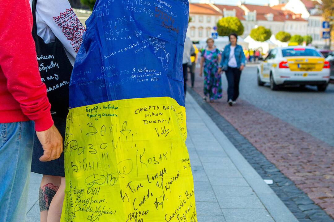Vilnių užplūdo Ukrainos futbolo fanai