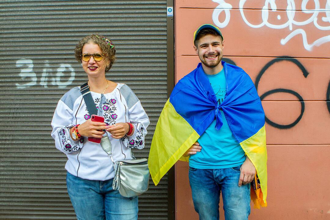 Vilnių užplūdo Ukrainos futbolo fanai
