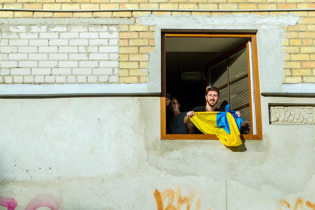 Vilnių užplūdo Ukrainos futbolo fanai