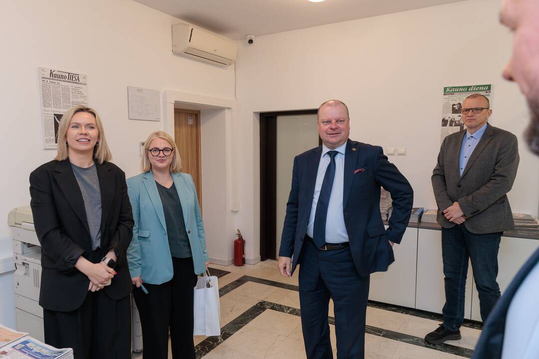 „Kauno dienos“ redakcijoje lankėsi Saulius Skvernelis