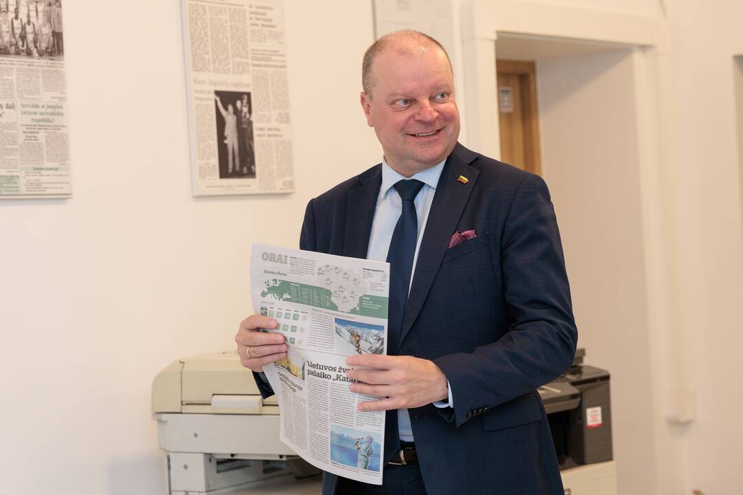 „Kauno dienos“ redakcijoje lankėsi Saulius Skvernelis