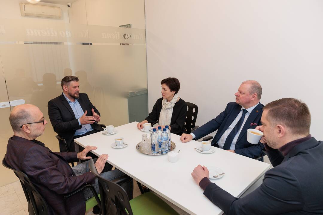 „Kauno dienos“ redakcijoje lankėsi Saulius Skvernelis