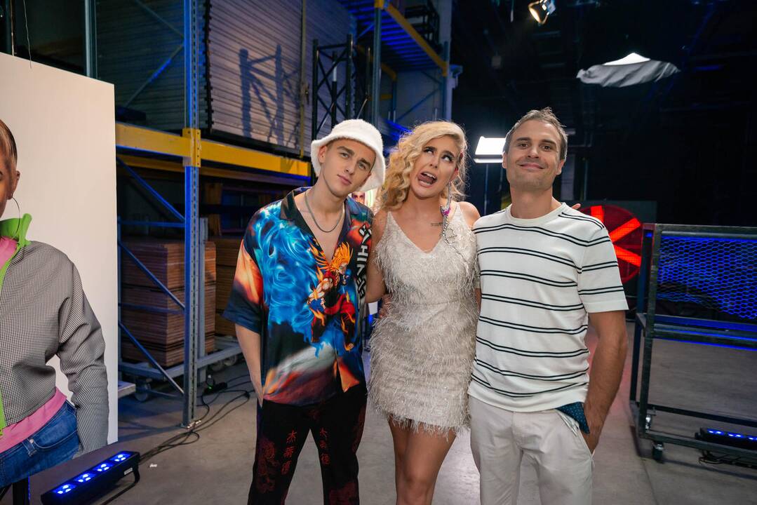 Donatas Montvydas (kairėje), Monika Marija, Mantas Jankavičius