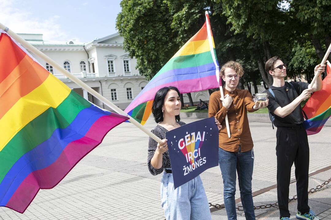 LGBT bendruomenė surengė prezidento padrąsinimo akciją