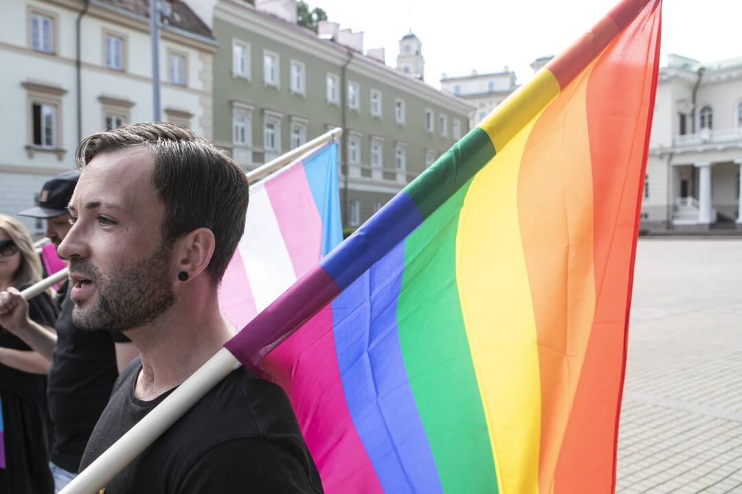 LGBT bendruomenė surengė prezidento padrąsinimo akciją