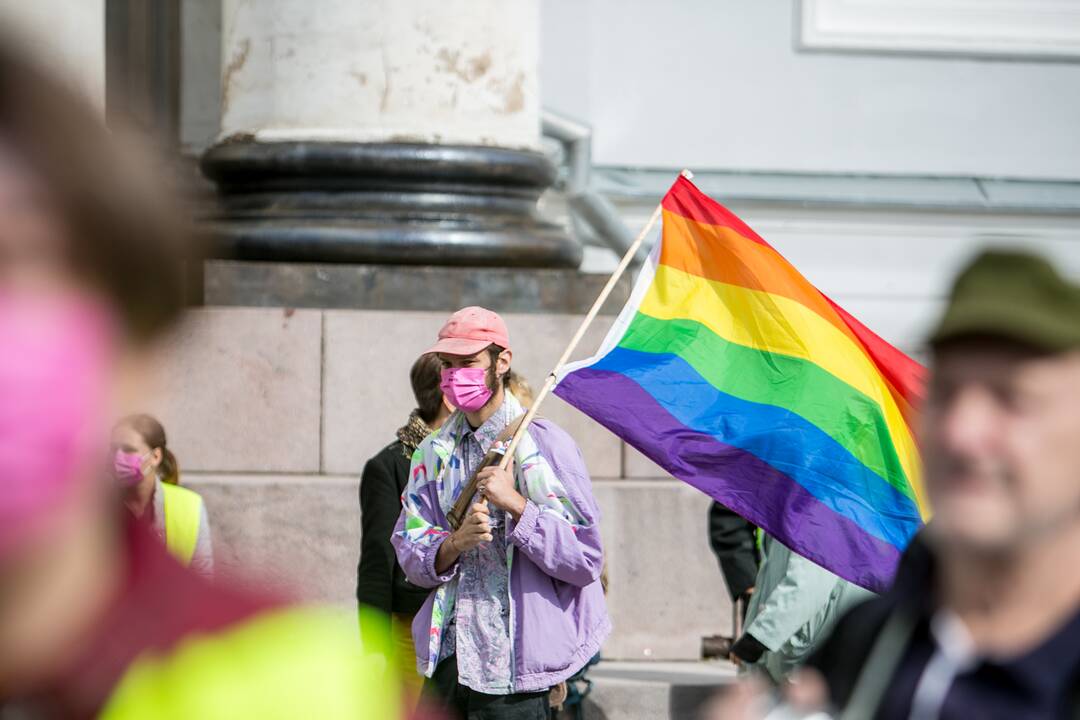 Į LGBT eitynes renkasi žmonės