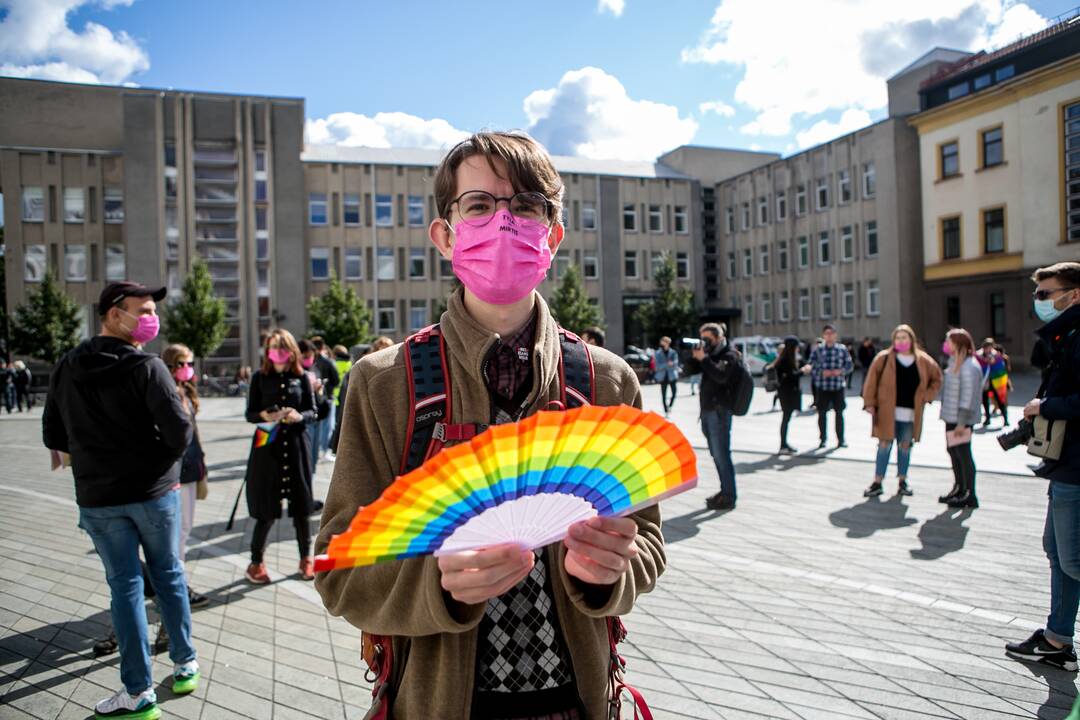 Į LGBT eitynes renkasi žmonės