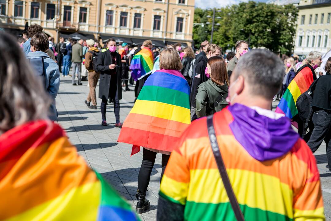 Į LGBT eitynes renkasi žmonės