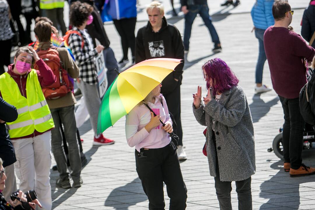 Į LGBT eitynes renkasi žmonės