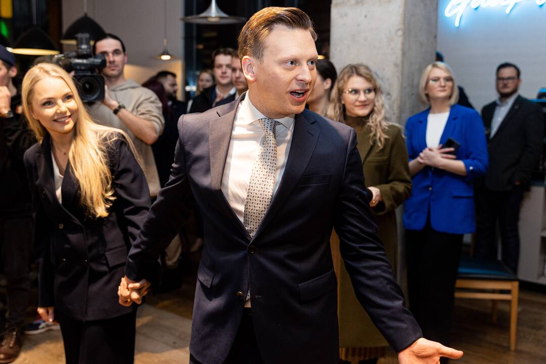 V. Benkunskas švenčia pergalę mero rinkimuose