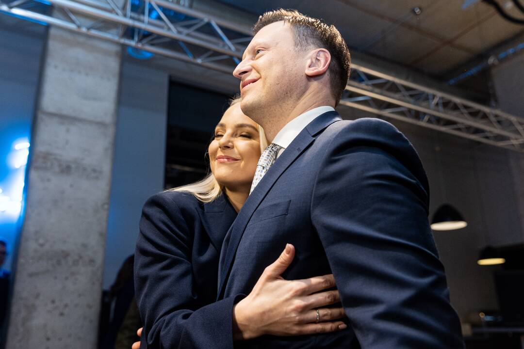 V. Benkunskas švenčia pergalę mero rinkimuose