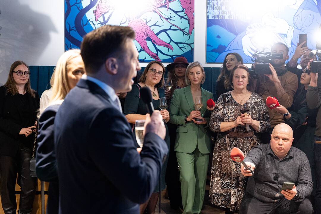 V. Benkunskas švenčia pergalę mero rinkimuose