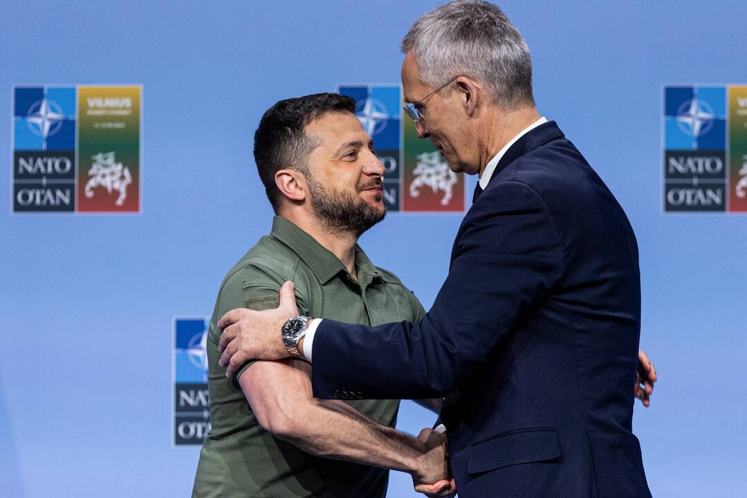 V. Zelenskio spaudos konferencija NATO viršūnių susitikime Vilniuje