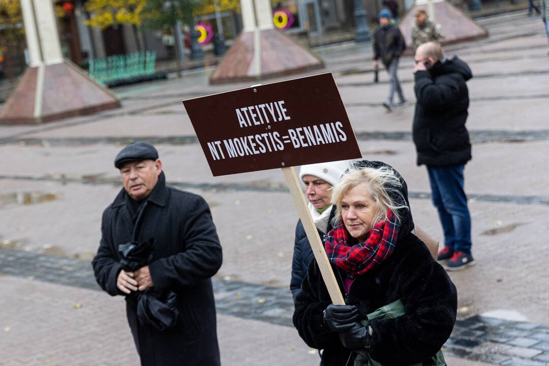 Prie Seimo – mitingas dėl NT mokesčio