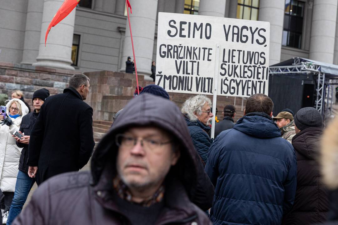 Prie Seimo – mitingas dėl NT mokesčio