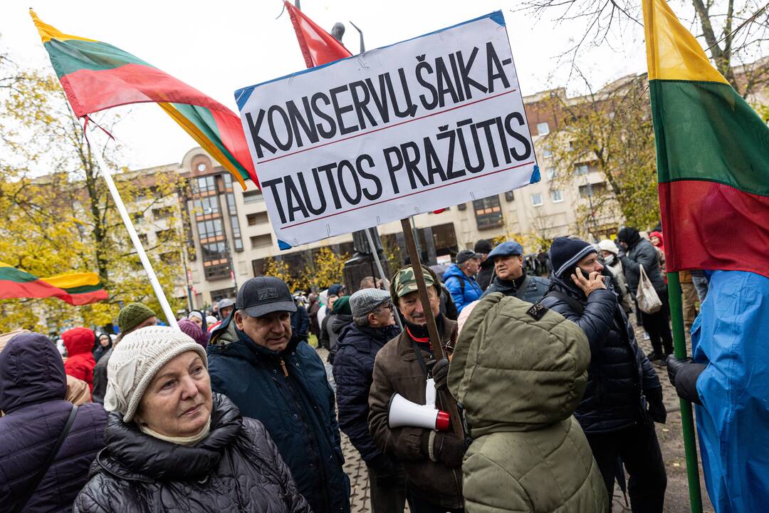 Prie Seimo – mitingas dėl NT mokesčio