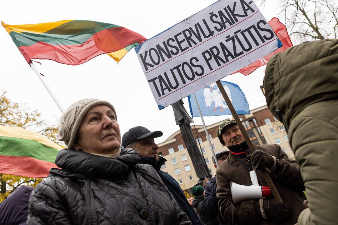 Prie Seimo – mitingas dėl NT mokesčio