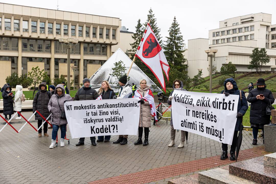 Prie Seimo – mitingas dėl NT mokesčio