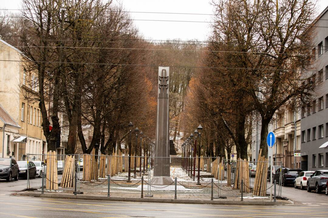Policijos 100-mečiui skirtas obeliskas Kaune