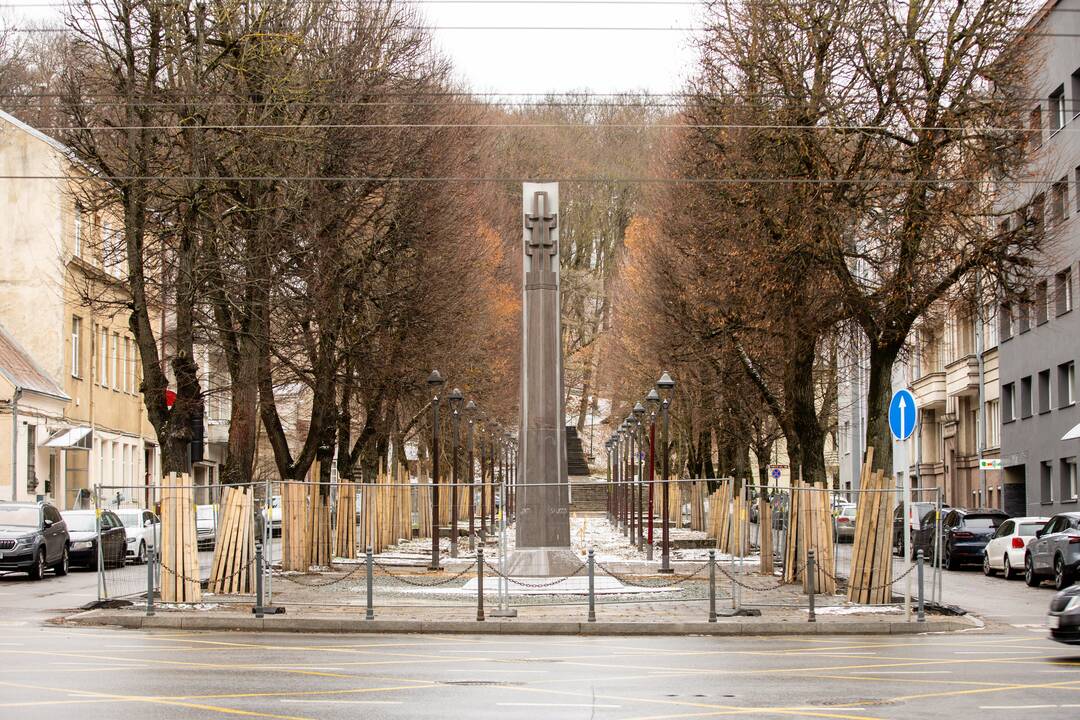 Policijos 100-mečiui skirtas obeliskas Kaune