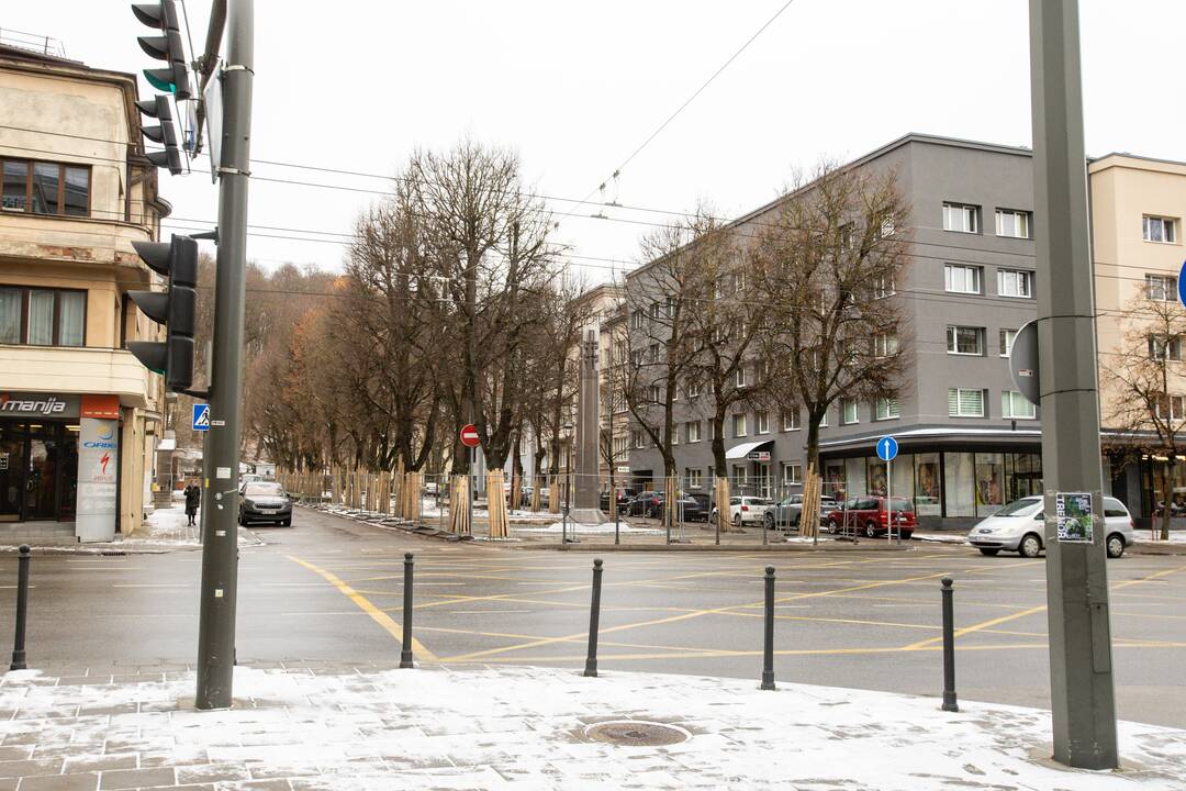 Policijos 100-mečiui skirtas obeliskas Kaune