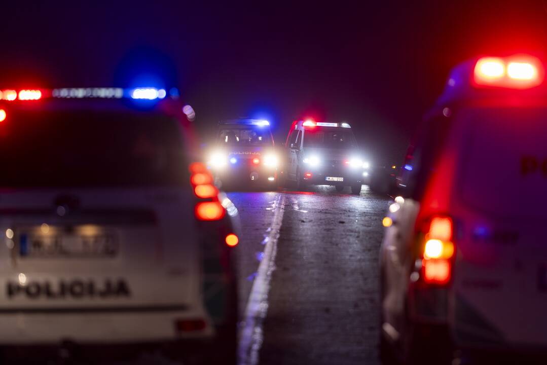 Trakų rajone į medį rėžėsi nuo policijos sprukęs BMW