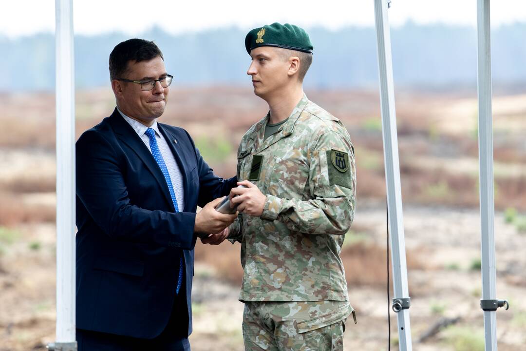 Rūdninkų poligone įkasta simbolinė Vokietijos brigados karinio miestelio kapsulė