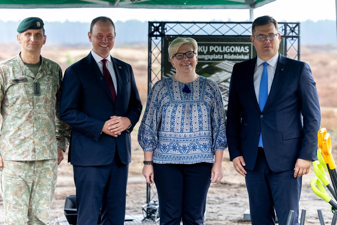 Rūdninkų poligone įkasta simbolinė Vokietijos brigados karinio miestelio kapsulė