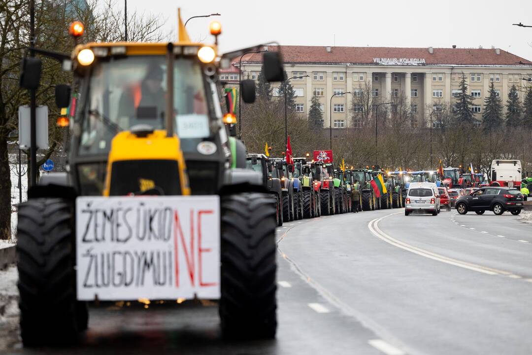 Ūkininkai palieka sostinę